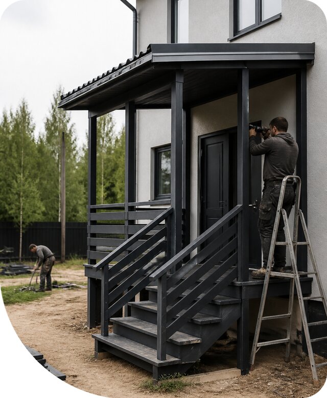 Изготовление и монтаж приставного крыльца под ключ в Ржеве